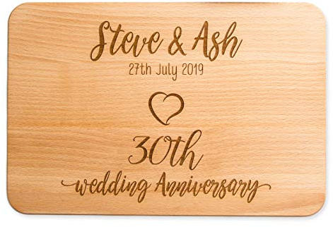 Anniversary Chopping Board Gifts, Wedding Present, Wood Gift, Housewarming Gift, Fifth Anniversary, Wedding Gift, 5th 30th 40th 50th