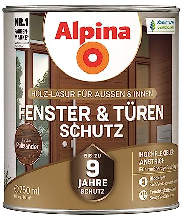 Alpina Fenster- und Türen-Schutz Palisander 750ml seidenmatt