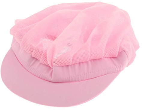 Tenlacum Unisex-Mesh-Haarnetz, einfarbig, für Industrie, Werkstatt, Arbeitsschutz, Küchenhut, Haarnetz, Netzstoff, halbes Netz, 6 Farben zur Auswahl – (Pink C)