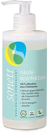 Sonett Bio Händedesinfektion, 4 x 300 ml Spender