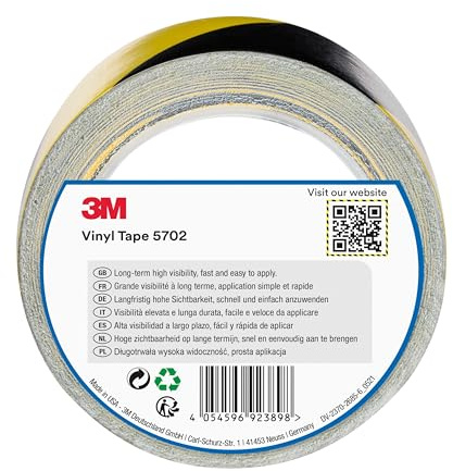 3M 5702 Gefahren-Markierungs-Klebeband, 50 mm x 33 m, Gelb/Schwarz