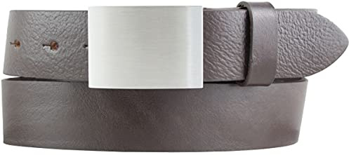 BELTINGER Gürtel aus Vollrindleder 3,5 cm | Jeans-Gürtel für Damen Herren 35mm | Chino-Gürtel Anzuggürtel mit Koppel | Braun 115cm