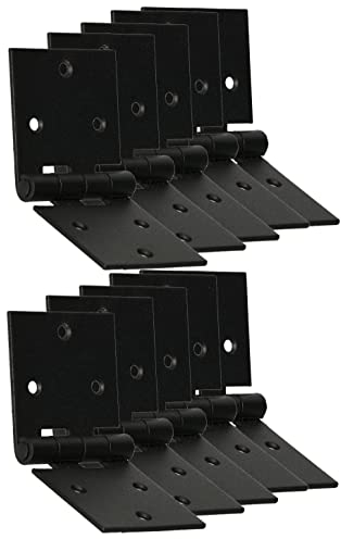KOTARBAU® Set di 10 cerniere per porte, per mobili, 100 x 50 mm, colore: nero