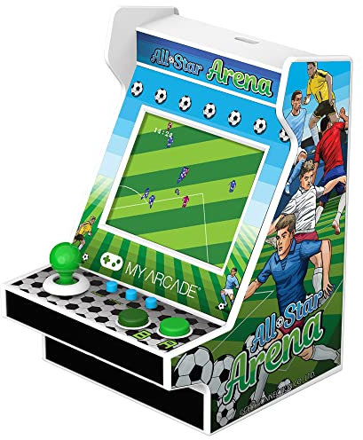 My Arcade All-Star Arena Mini Arcade Machine - Nano Player Table Top Arcade Machine, Portable Handheld Game, Retro Gaming Console, Mini Retro Games Machines for Kids & Adults