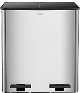 Cubo de basura de interior de acero inoxidable de 40L con Pedal, cubo de basura de cocina, cubo de basura de clasificación doméstica, sala de estar con tapa