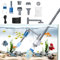 Mulmsauger Aquarium Elektrisch, Aquarium Sauger 6 in 1 Aquarium Reinigungsset für Aquarium, Mit 6 Funktionellen Bürstenköpfen Mulmsauger Aquarium 36W für Wasserwechsel und Bodengrund Reinigen (Weiß)