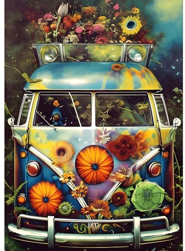 DPHERO 5D Diamond Painting Auto Bilder für Erwachsene und Kinder DIY Stickerei und Malerei Kits 30x40cm