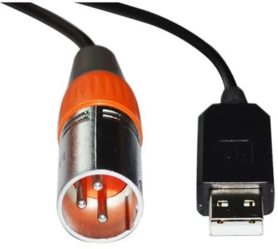 AJOHBM FTDI FT232RL CHIP USB TO RS485 DMX512 3P XLR FEMALE/MALE CONVERTER FREESTYLER QLC STAGE CONTROLLER CABLE (Size : 5M, Color : XLR MALE B)