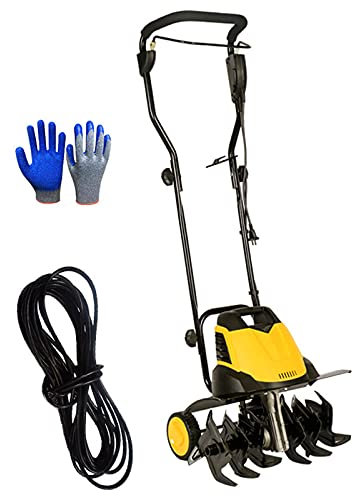 Motozappa elettrica, motozappa/coltivatore Elettrico con Cavo 1500w/2400w, motozappa/coltivatore da Giardino con andana di Taglio, Leggera, Comoda e Pieghevole