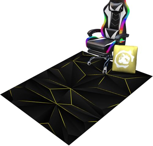 Bodenschutzmatte für Teppiche rutschfest, Rechteckig Bodenmatte, Stuhlunterlage Gaming Bürostuhl Stuhlmatten, Bürostuhl Matte, Schreibtischstuhl Unterlage für Parkett, Laminat, Hartböden 120 x 150 cm