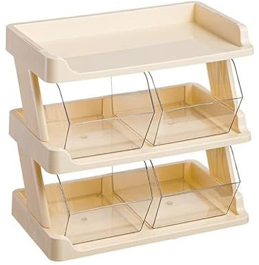 Organizador de bolsas de té de 3 niveles, soporte para cápsulas de café con 6 cajones, caja vertical para bolsas de té, cajón de almacenamiento para el hogar, organizador de mostrador de cocina
