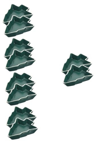 Cabilock 10 Stk Gericht Mit Weihnachtlicher Soße Saucenteller Plätzchenteller Gewürz Gericht Süßigkeitentabletts Bequeme Gerichte Dessertschalen Süßigkeitenteller Platte Dark Green Keramik