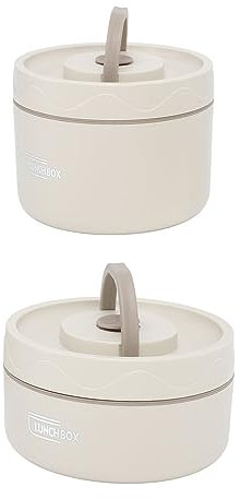 Yctze Récipient à Déjeuner Isotherme Portable Multifonctionnel – Boîte à Thermique Scellée en Acier Inoxydable 304 avec Design Rond et Sac Thermique (Yctze7dbig4gcam-11)