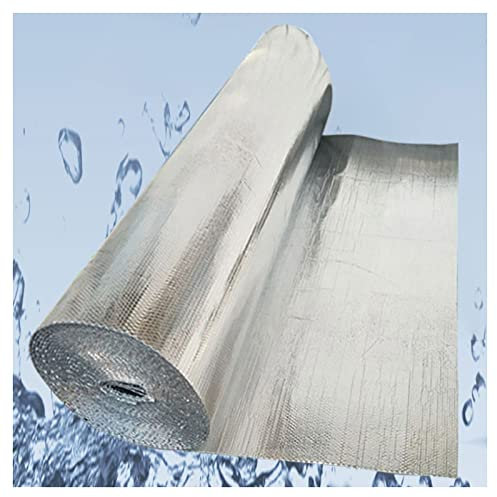 Isolierfolie Dämmfolie Heizkörper-Isolierfolie, reflektierende Gasblasenfolie, Isolierrolle, 4–5 mm doppellagige Aluminiumfolie, Dünnschicht-Dampfsperre, wasserdichter Hitzeschild für Wand, Dachboden
