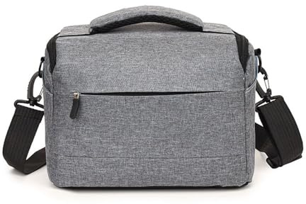 Hosoncovy Digital Camera Storage Bag Travel Case Single Shoulder Camera Bag Camera Case for Canon Nikon Sony SLR DSLR Cameras and Accessories (Grey)