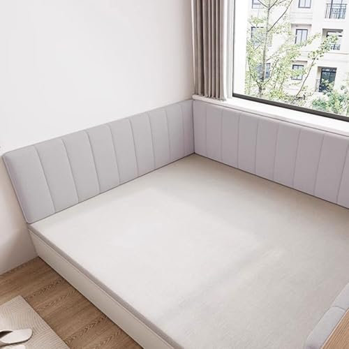 Aocet Wandpaneele Gepolstert für Bettrückwand Bettseite - Wandkissen Kinderzimmer Bett - Polsterpaneel Rückenpolster Wand - Wandschutz Bett - Teddysamt, Weich und Anti-Kollision(Gray,100x45x4.5cm)