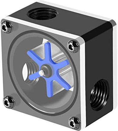 dispositivo di raffreddamento della CPU dispositivo di raffreddamento del liquido della CPU sistemi di raffreddamento ad acqua Misuratore di portata per raffreddamento ad acqua del computer PC a 6 vie