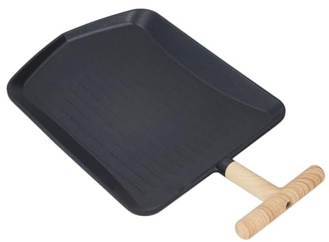 Fdit Padella per Griglia, Piastra Antiaderente con Distribuzione del Calore Superiore per Barbecue All'aperto, Interni, Campeggio