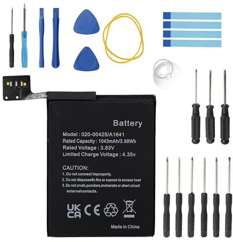 1043mAh 3.83V A1641 A1574 Akku für iPod Touch 6th Generation für iPod 7.1 | 020-00425 Lithium-Polymer Akku mit Werkzeugkasten