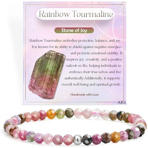 Farfume Winzig Perlenarmband Zierlich Edelstein Armband | 4mm Kristall Silber 925 Naturstein Schmuck Armbänder Damen,Chakra Spirituelle Armbänder Geschenke