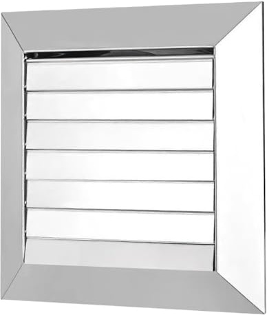 Lüftungsgitter 150mm, Lüftungsgitter Edelstahl mit Beweglichen Lamellen, Lüftungsgitter Verschließbar, für die Absaugung und Belüftung der Innenraumluft (Silber)