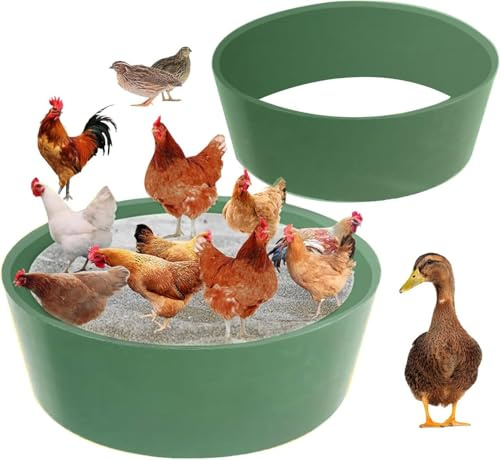 Hühnerstaubbad Sandbadewannen,PE Hühnerstall-Reinigungsbehälter | bodenlose Konstruktion, Sandbad für Hühner,Behälter für Hühnerstall-Kalk, Essential Chicken (green)