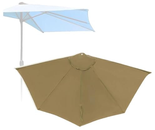 BLGVGKLPNT Nonotse Demi-parasol de terrasse (Kaki,2.7m-5 ribs)