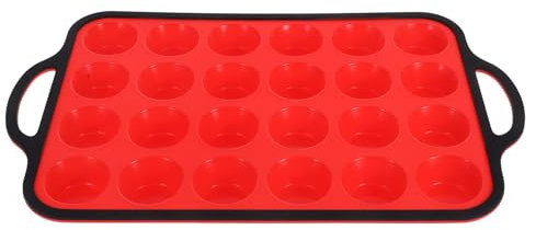 Abaodam Stampo Per Mini Muffin in Silicone e Metallo Lavabile e Riutilizzabile Per Cupcake Muffin e Dessert Per Cucina e Dolci