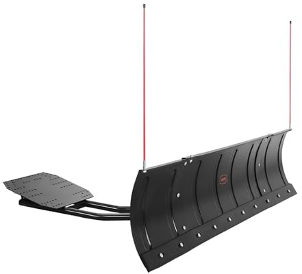 VEVOR Lama Spazzaneve Regolabile da 1092 a 1828 mm di Larghezza, Attacco Spazzaneve Universale con Alette in Gomma, Lama in Acciaio Resistente, Compatibile con la Maggior Parte di UTV e ATV