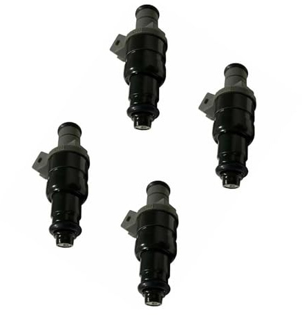 OVBNMO Lot de 4 injecteurs de carburant 0000787423, compatibles avec Mercedes-Benz Classe C C180 C200 1.8 W124 S202 W202 M111 M161, lot de 4