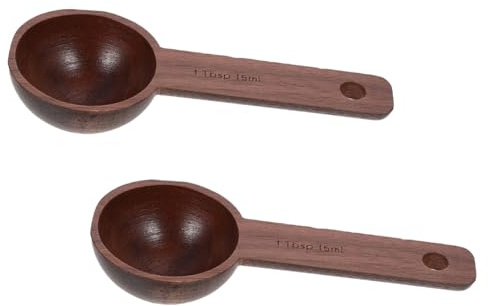 Gatuida 2 Cucharas Medidoras De Café Cucharas Medidoras De Madera Utensilios De Cocina De Madera