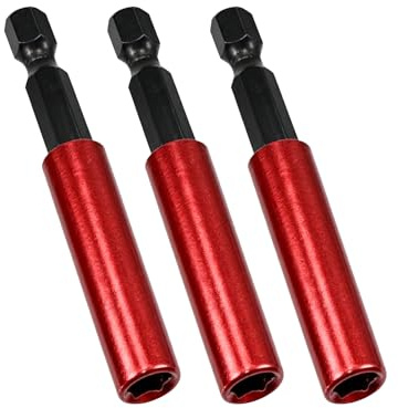 3 piezas punta atornilladora magnética, soporte magnético resistente, 1/4 pulgadas, 60 mm, varilla de extensión magnética para taladro