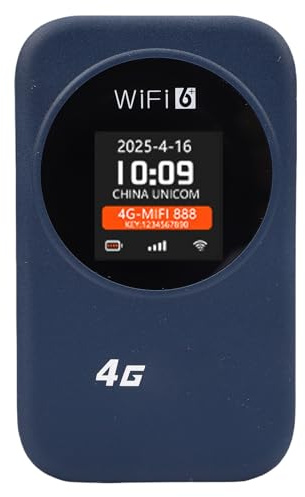 ZASCHMOY 4G LTE WiFi Mobile Hotspot Router - Unlocked Wireless Router with SIM Card Slot for Travel, Supports 10 Devices At 300Mbps - Portable WiFi6 for RV & Outdoor Use