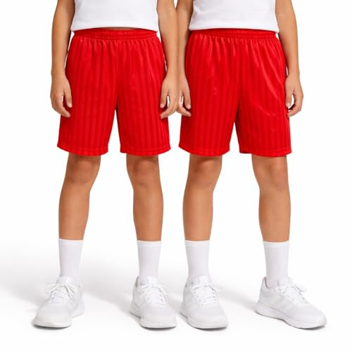 KHIM Kids Children Shadow Stripe School PE Shorts Boys Girls Summer Gym Sports Football Games Cycling Shorts