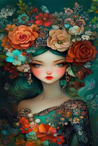 Puzzle 50 Teile Blume Mädchen 35 x 25 cm Impossible Klassische Puzzles Puzzle Erwachsene Anspruchsvoll Geschicklichkeitsspiel für die Ganze Familie