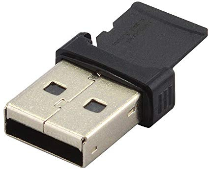 2.0 USB Mini Adapter Kartenleser für Micro SD SDHC SDXC Karten bis 512GB, Schwarz (verbesserte Ausführung v2.77)
