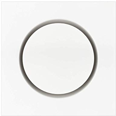 calimaero® TVQZ Grille Aération Réglable 125 mm Blanche RAL9010 | Régulation Du Débit d'air en Continu/Résistant aux UV/Couvercle Carré/Grille Blanche RAL9010