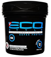 Eco Styler - Gel de peinado de 473 ml, tarro negro con súper proteína