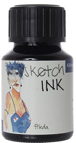 Rohrer & Klingner sketchINK Schreib- und Zeichentinte - 50ml Flakon - Taubenblau | Frieda