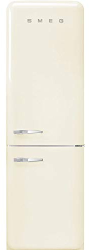 Smeg FAB32 Retro Refrigerator – 50s Style Fridge with Bottom Freezer, No-Frost, LED Display & Lighting, LifePlus Zone, Multi-Airflow – 12.2 cu ft – Cream - Made in Italy