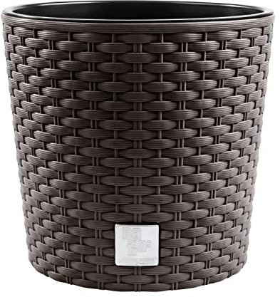 Blumentopf RATTO Rattan-Optik Kunststoff Topf Blumenkübel inkl. Einsatz Übertopf Umbra ⌀40cm