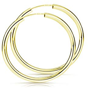 Damen Ohrringe Silber 925 Creolen 40mm vergoldet SO-113
