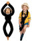 Deluxebase EcoBuddiez Tree Huggers - Chimp from 72cm Hanging Soft Toy made from Recycled Plastic Bottles. Eco-friendly soft and cuddly plush toy and perfect cuddly gift for kids.