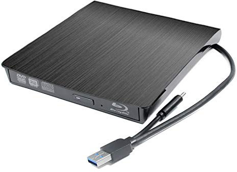 Unidad grabadora de Blu-ray externa portátil USB-C 2 en 1, para Acer Nitro 5 7 Predator Helios Elios 300 Triton 500 2020 2019, 6X 3D BD-R BD-RE 50GB 100GB 8X DVD+-R/RW DL Writer Negro