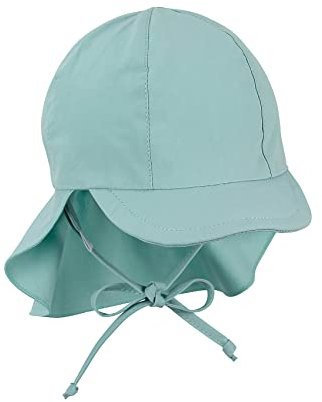 Sterntaler Jungen Schirmmütze mit Nackenschutz Sonnenhut, helltürkis, 47