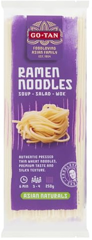 Go-Tan -Udon Noodlesk - Ideal für Suppen - Salate und für den Wok - 250 Gramm