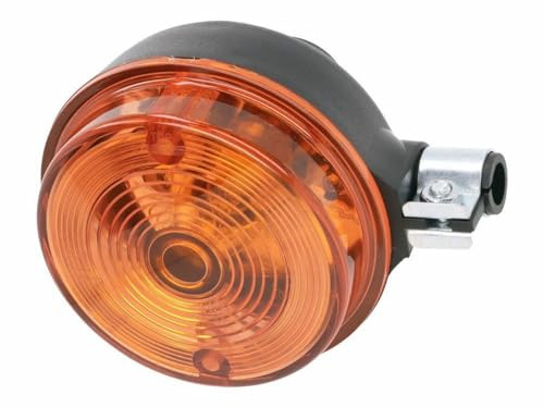 Blinker hinten rund kompatibel mit Simson S50, S51, S70, SR50, SR80, MZ TS | Blinker hinten schwarz, Glas orange, Kunststoff; 12 V, 21 W, P21W Halogen, 1x; kompatibel mit MZ ETZ 125, ETZ 150, ETZ 250