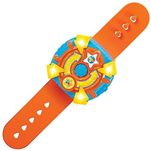 BANDAI- Batman Vlad & Niki Niki's Adventure Time (Cinturino Arancione) -Orologio Giocattolo vocali ed Effetti Luminosi per Giochi di Avventura, Multicolore, P57712