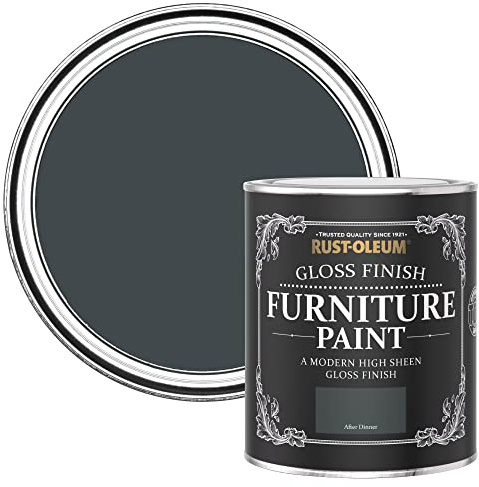 Rust-Oleum Dark Green Furniture & Skirting Board Paint in Gloss Finish - After Dinner 750ml