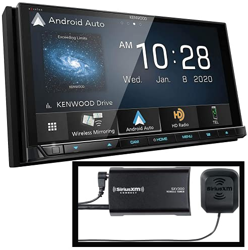 Kenwood Excelon DDX9907XR 6.8 Capacitive Touch Panel DVD Receiver Bluetooth & HD Radio Plus SiriusXM SXV300v1 Connect Satellite Radio (Renewed)